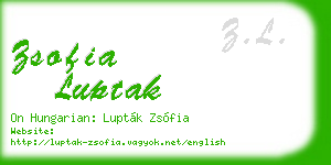 zsofia luptak business card
