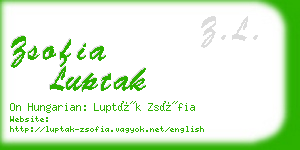 zsofia luptak business card